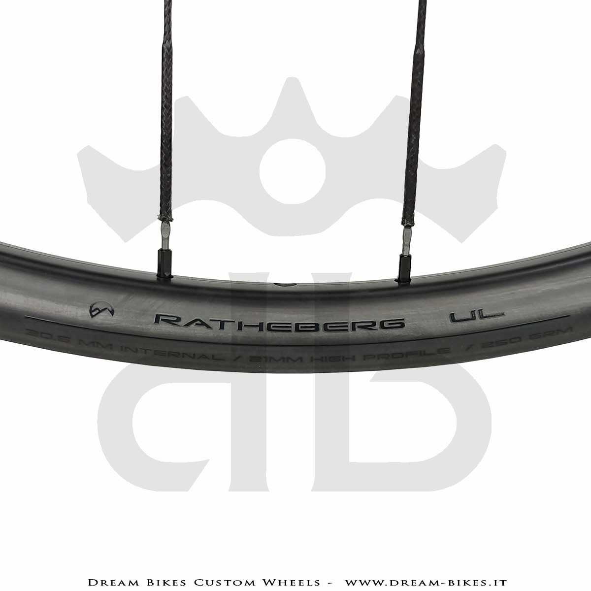 Ruote 29" PORTE (ex BERG) Rathe 30.6 XC UL - Extralite HyperBoost3 - Berd Dyneema - 895 gr.