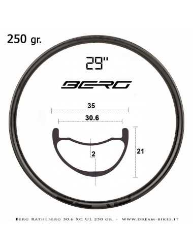 PORTE (ex BERG) Rathe 30.6 XC UL 250 gr. Cerchio Carbon 29"