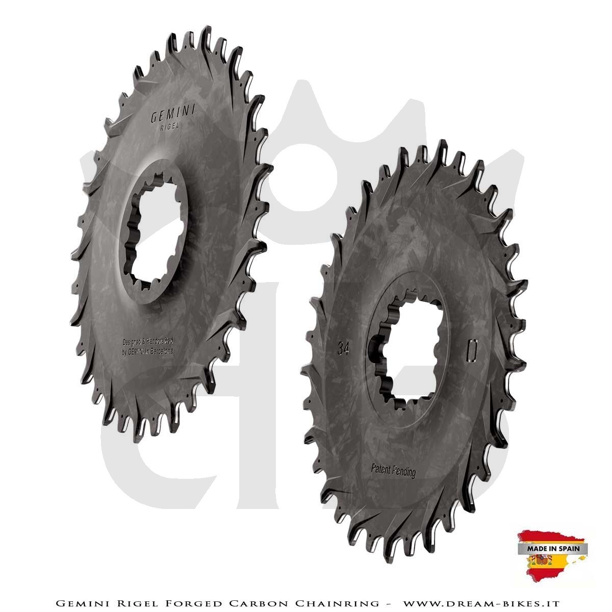 Gemini Rigel Corona MTB Direct Mount (Offset 3 mm) Ultraleggera In Carbonio Forgiato, da 39 gr.