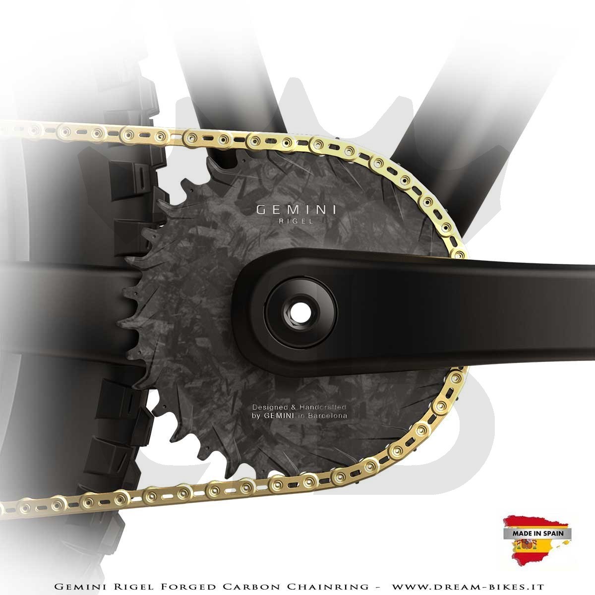 Gemini Rigel Corona MTB Direct Mount (Offset 3 mm) Ultraleggera In Carbonio Forgiato, da 39 gr.