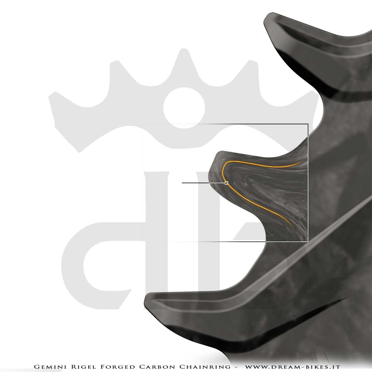 Gemini Rigel Corona MTB Direct Mount (Offset 3 mm) Ultraleggera In Carbonio Forgiato, da 39 gr.