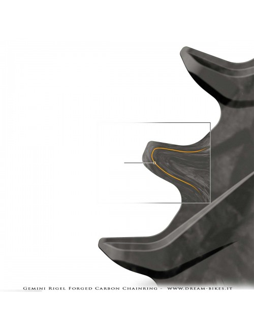 Gemini Rigel Corona MTB Direct Mount (Offset 3 mm) Ultraleggera In Carbonio Forgiato, da 39 gr.