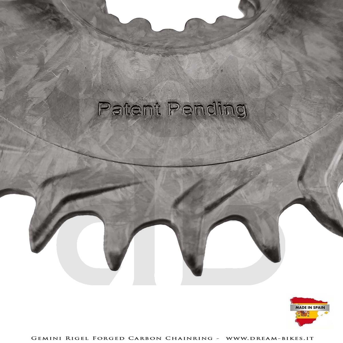 Gemini Rigel Ultralight Forged Carbon Fiber Direct Mount (3 mm Offset) MTB Chainring, From 39 gr.