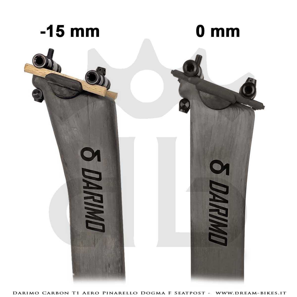 Darimo Carbon T1 Aero Pinarello Dogma F Ultralight Seatpost Straight (0 mm) - Setback (-15 mm)