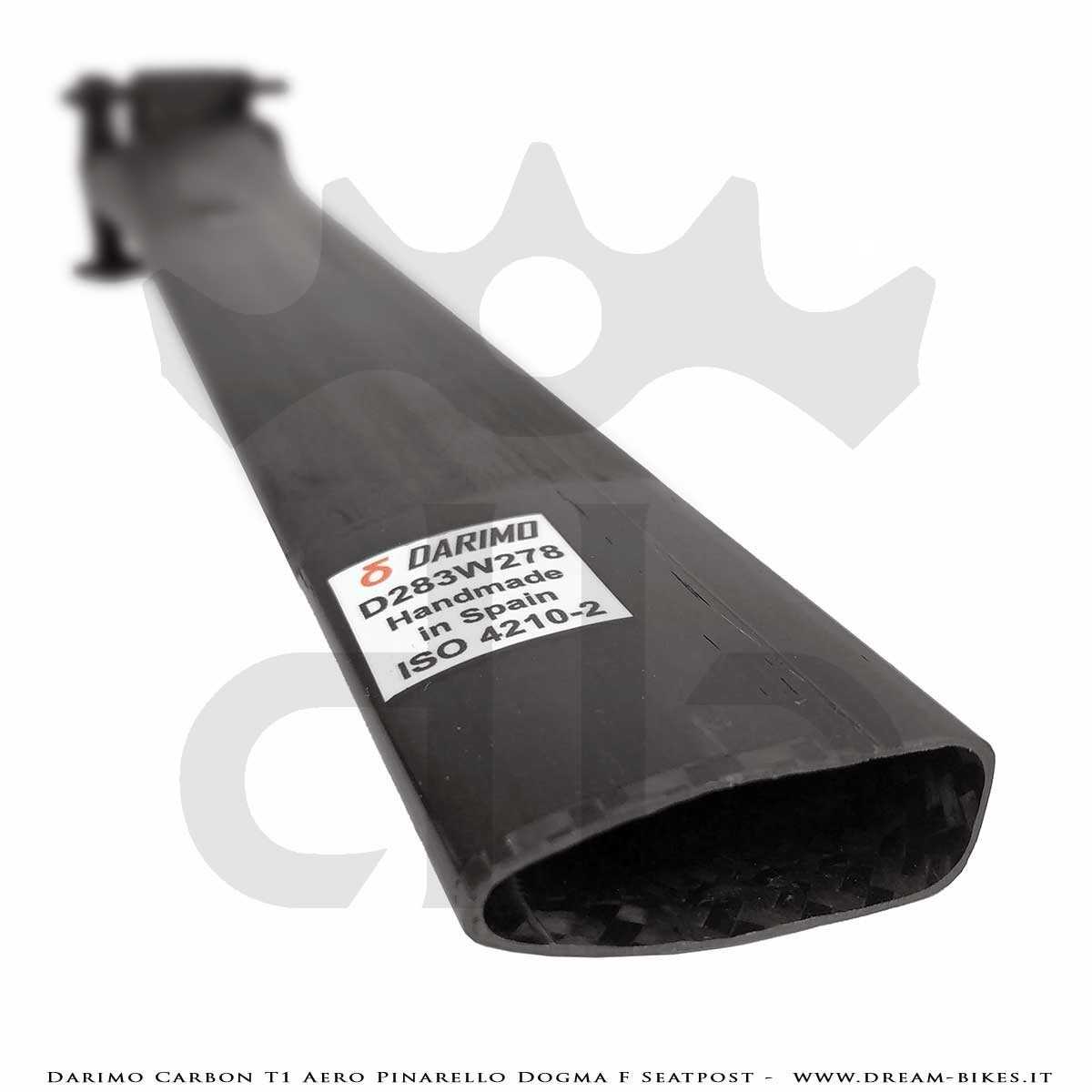 Darimo Carbon T1 Aero Pinarello Dogma F Ultralight Seatpost Straight (0 mm) - Setback (-15 mm)