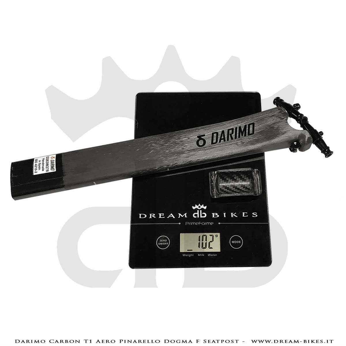 Darimo Carbon T1 Aero Pinarello Dogma F Ultralight Seatpost Straight (0 mm) - Setback (-15 mm)