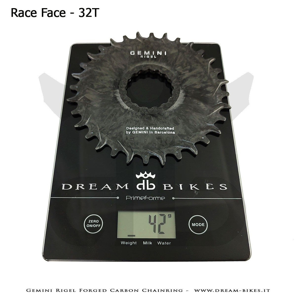 Gemini Rigel Ultralight Forged Carbon Fiber Direct Mount (3 mm Offset) MTB Chainring, From 39 gr.