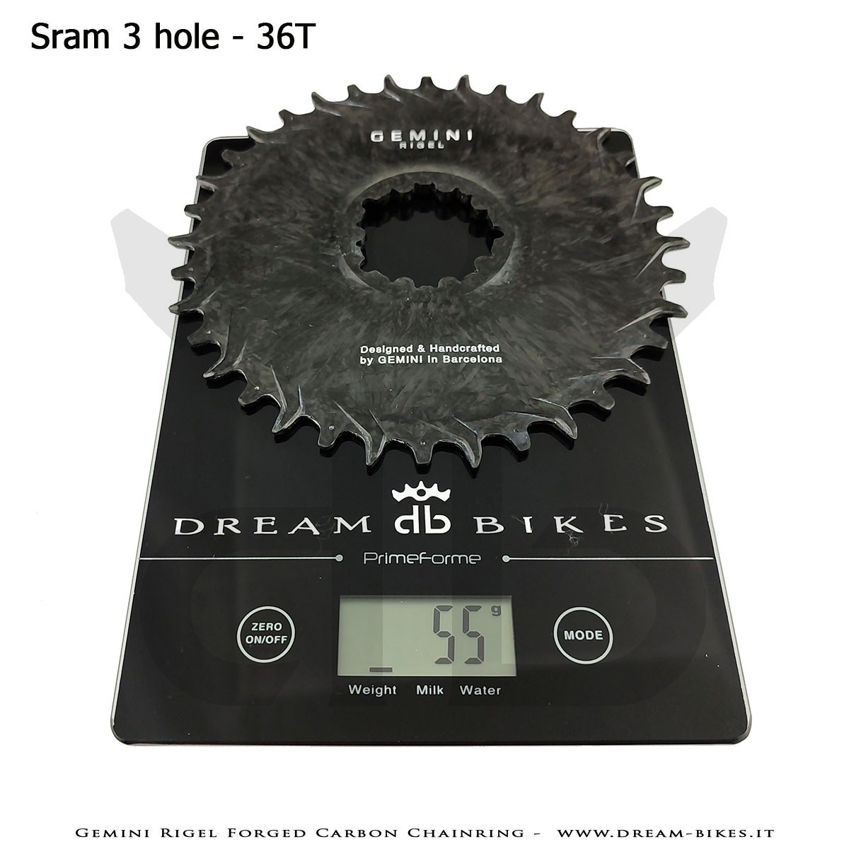 Gemini Rigel Corona MTB Direct Mount (Offset 3 mm) Ultraleggera In Carbonio Forgiato, da 39 gr.