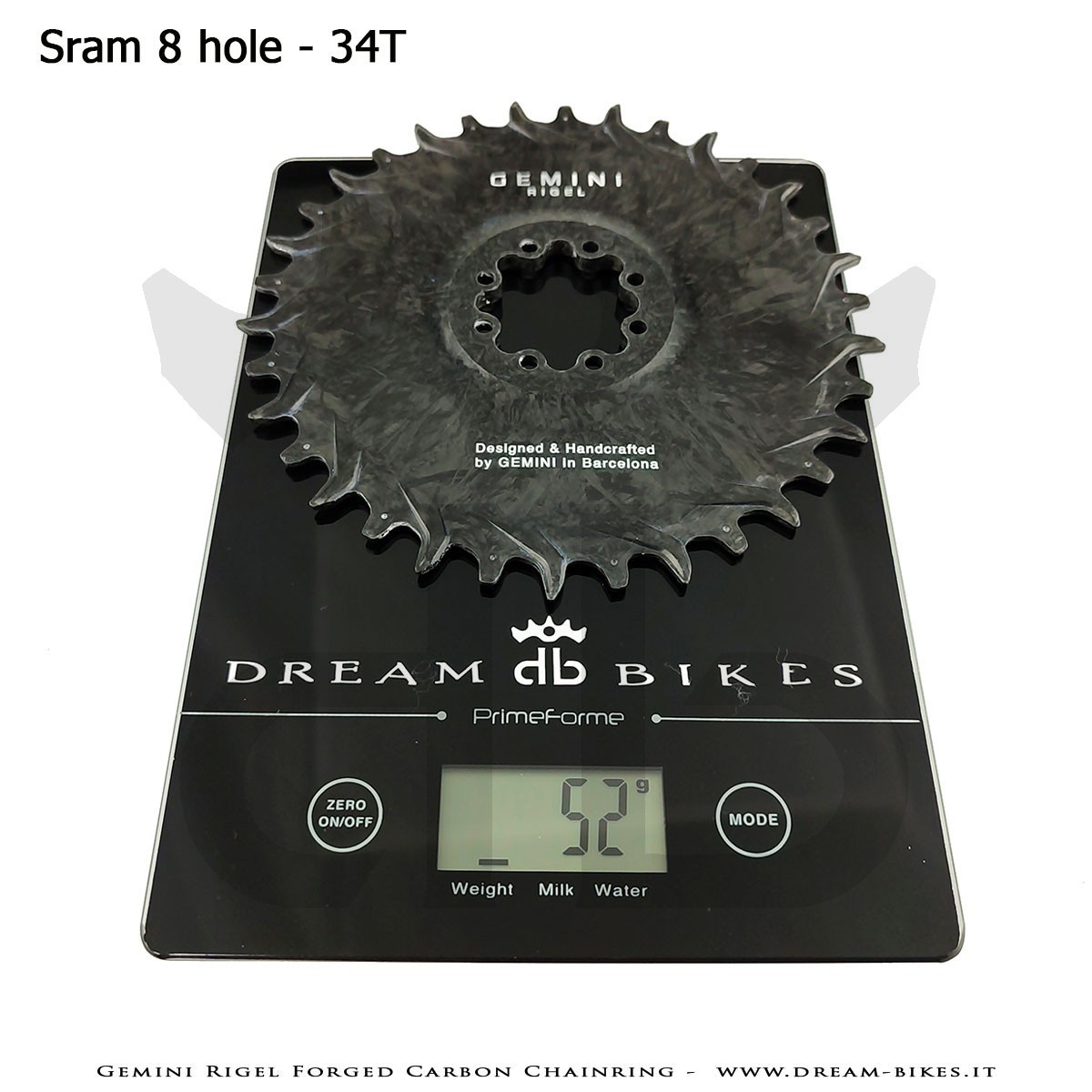 Gemini Rigel Ultralight Forged Carbon Fiber Direct Mount (3 mm Offset) MTB Chainring, From 39 gr.