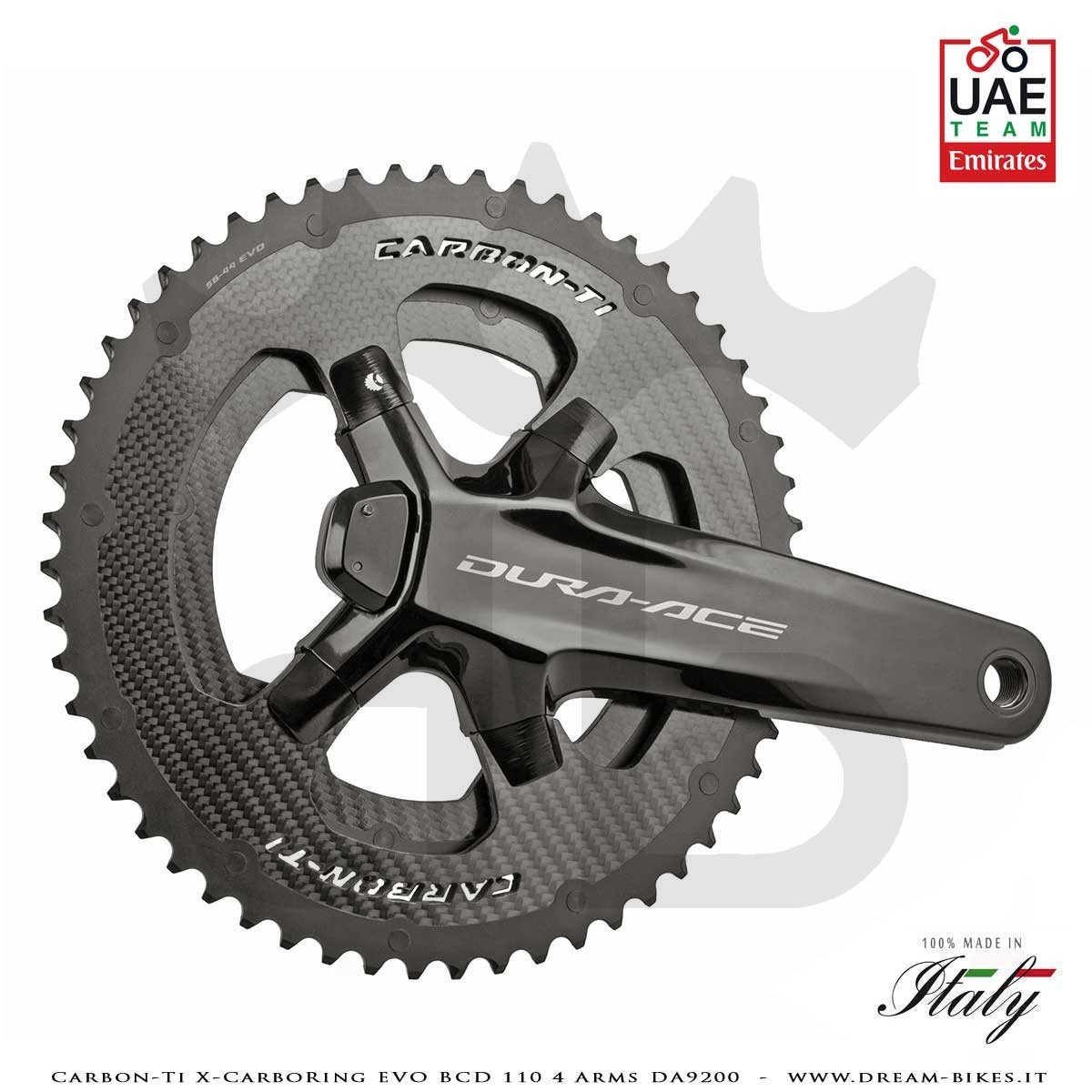 Carbon-Ti X-CarboRing EVO BCD 110 mm (4 Bracci) DA9200 Corona Ultraleggera In Alluminio/Carbonio