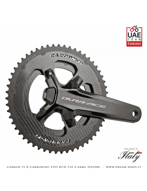 Carbon-Ti X-CarboRing EVO BCD 110 mm (4 Bracci) DA9200 Corona Ultraleggera In Alluminio/Carbonio
