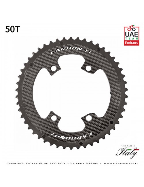 Carbon-Ti X-CarboRing EVO BCD 110 mm (4 Bracci) DA9200 Corona Ultraleggera In Alluminio/Carbonio