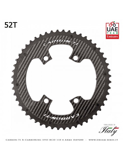 Carbon-Ti X-CarboRing EVO BCD 110 mm (4 Bracci) DA9200 Corona Ultraleggera In Alluminio/Carbonio
