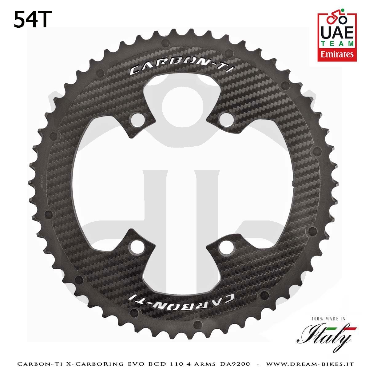 Carbon-Ti X-CarboRing EVO BCD 110 mm (4 Bracci) DA9200 Corona Ultraleggera In Alluminio/Carbonio