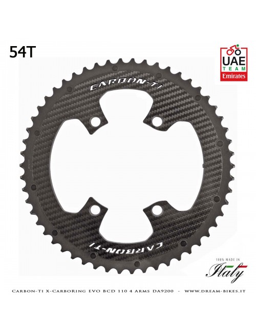 Carbon-Ti X-CarboRing EVO BCD 110 mm (4 Bracci) DA9200 Corona Ultraleggera In Alluminio/Carbonio