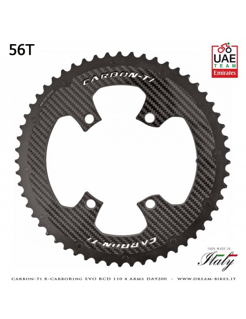 Carbon-Ti X-CarboRing EVO BCD 110 mm (4 Bracci) DA9200 Corona Ultraleggera In Alluminio/Carbonio