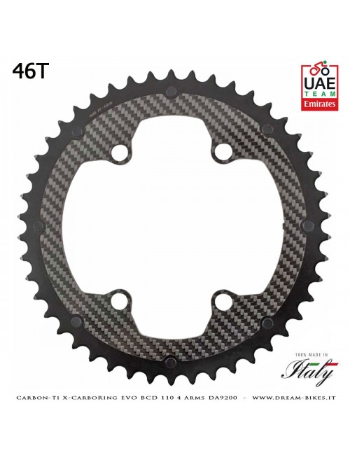 Carbon-Ti X-CarboRing EVO BCD 110 mm (4 Bracci) DA9200 Corona Ultraleggera In Alluminio/Carbonio