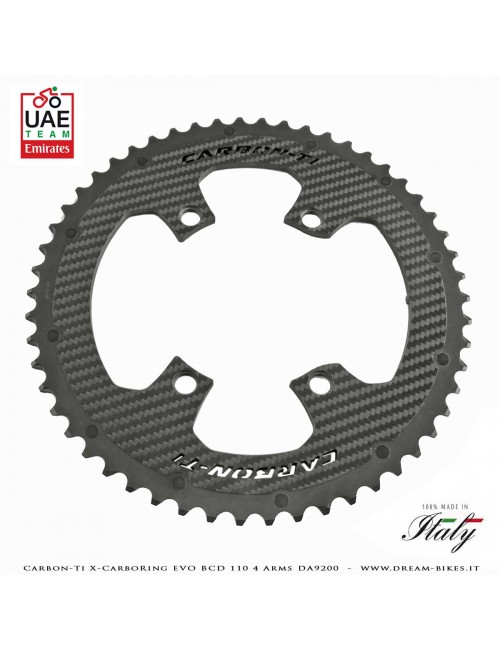 Carbon-Ti X-CarboRing EVO BCD 110 mm (4 Bracci) DA9200 Corona Ultraleggera In Alluminio/Carbonio
