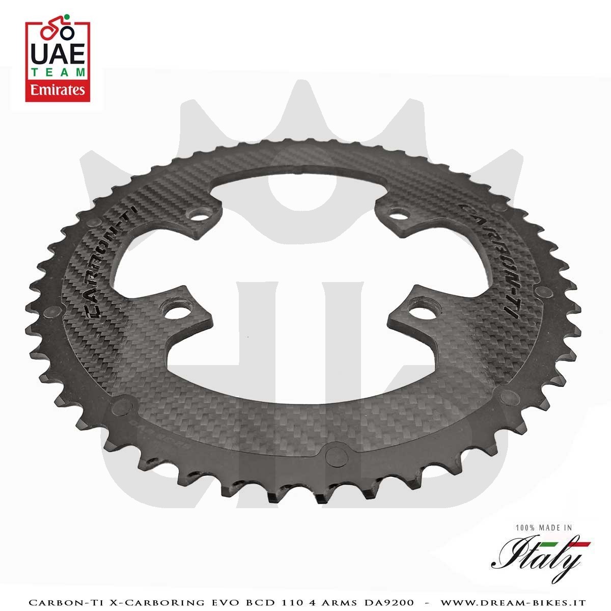 Carbon-Ti X-CarboRing EVO BCD 110 mm (4 Bracci) DA9200 Corona Ultraleggera In Alluminio/Carbonio