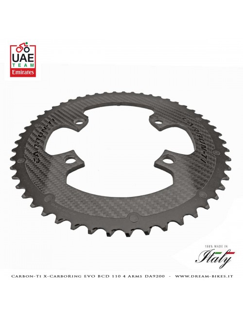 Carbon-Ti X-CarboRing EVO BCD 110 mm (4 Bracci) DA9200 Corona Ultraleggera In Alluminio/Carbonio