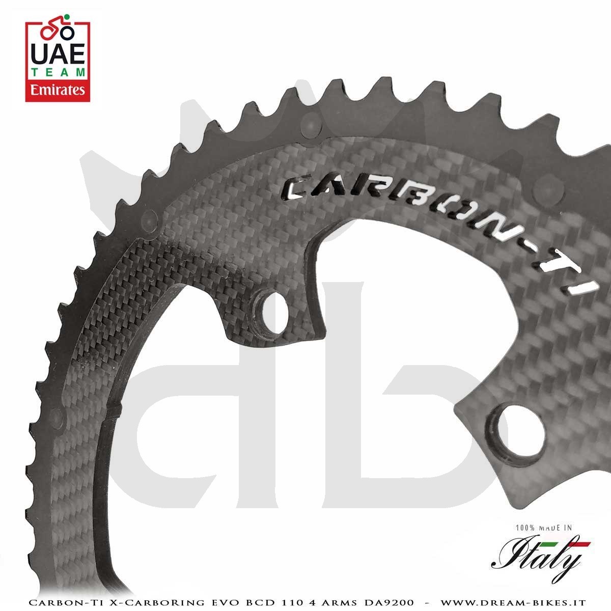 Carbon-Ti X-CarboRing EVO BCD 110 mm (4 Bracci) DA9200 Corona Ultraleggera In Alluminio/Carbonio