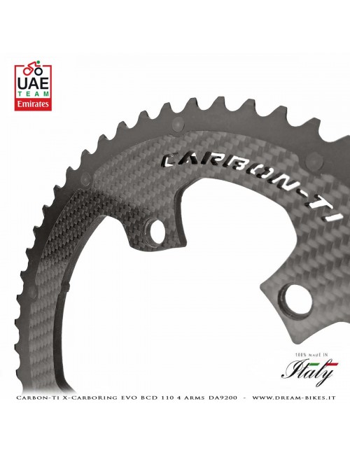Carbon-Ti X-CarboRing EVO BCD 110 mm (4 Bracci) DA9200 Corona Ultraleggera In Alluminio/Carbonio