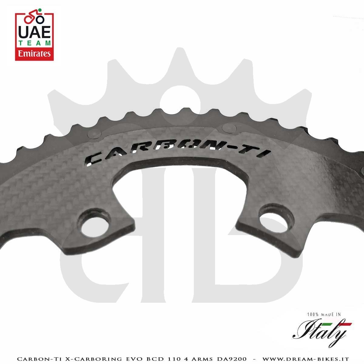 Carbon-Ti X-CarboRing EVO BCD 110 mm (4 Bracci) DA9200 Corona Ultraleggera In Alluminio/Carbonio