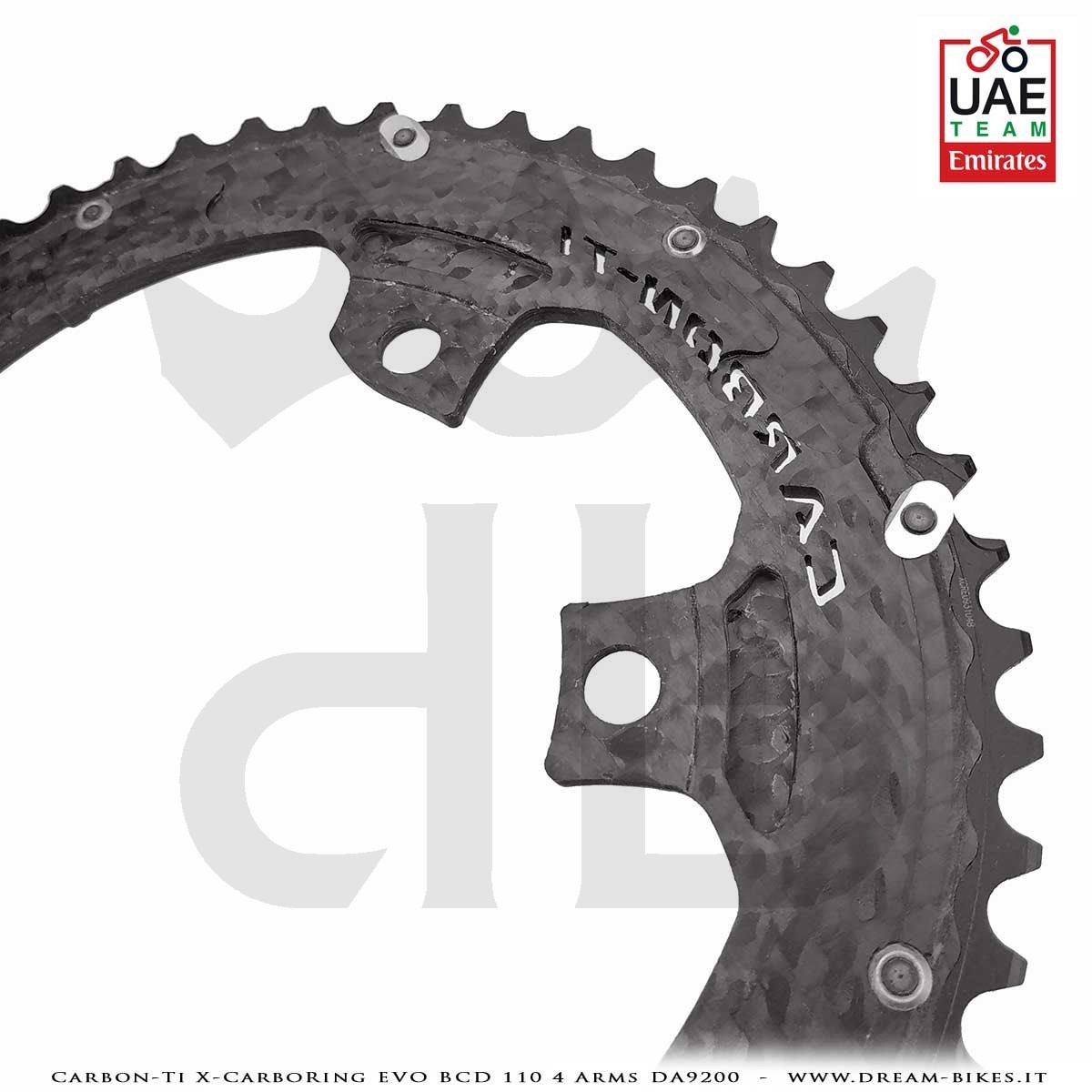 Carbon-Ti X-CarboRing EVO BCD 110 mm (4 Bracci) DA9200 Corona Ultraleggera In Alluminio/Carbonio