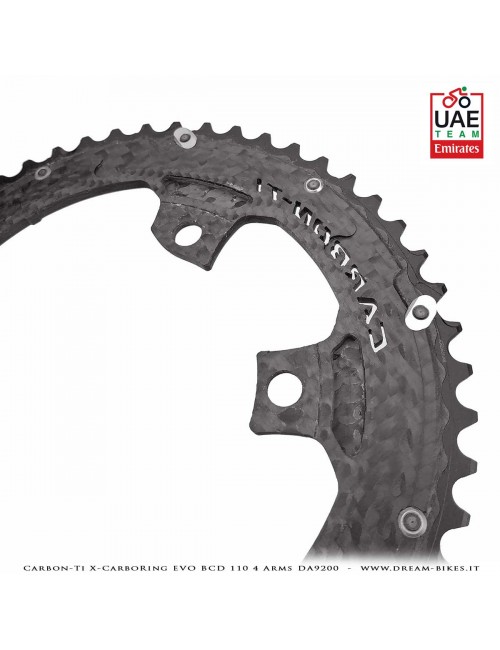 Carbon-Ti X-CarboRing EVO BCD 110 mm (4 Bracci) DA9200 Corona Ultraleggera In Alluminio/Carbonio