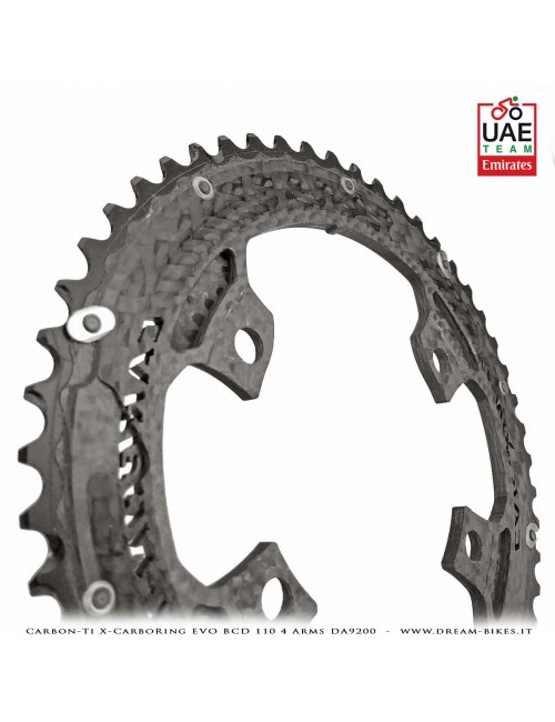 Carbon-Ti X-CarboRing EVO BCD 110 mm (4 Bracci) DA9200 Corona Ultraleggera In Alluminio/Carbonio