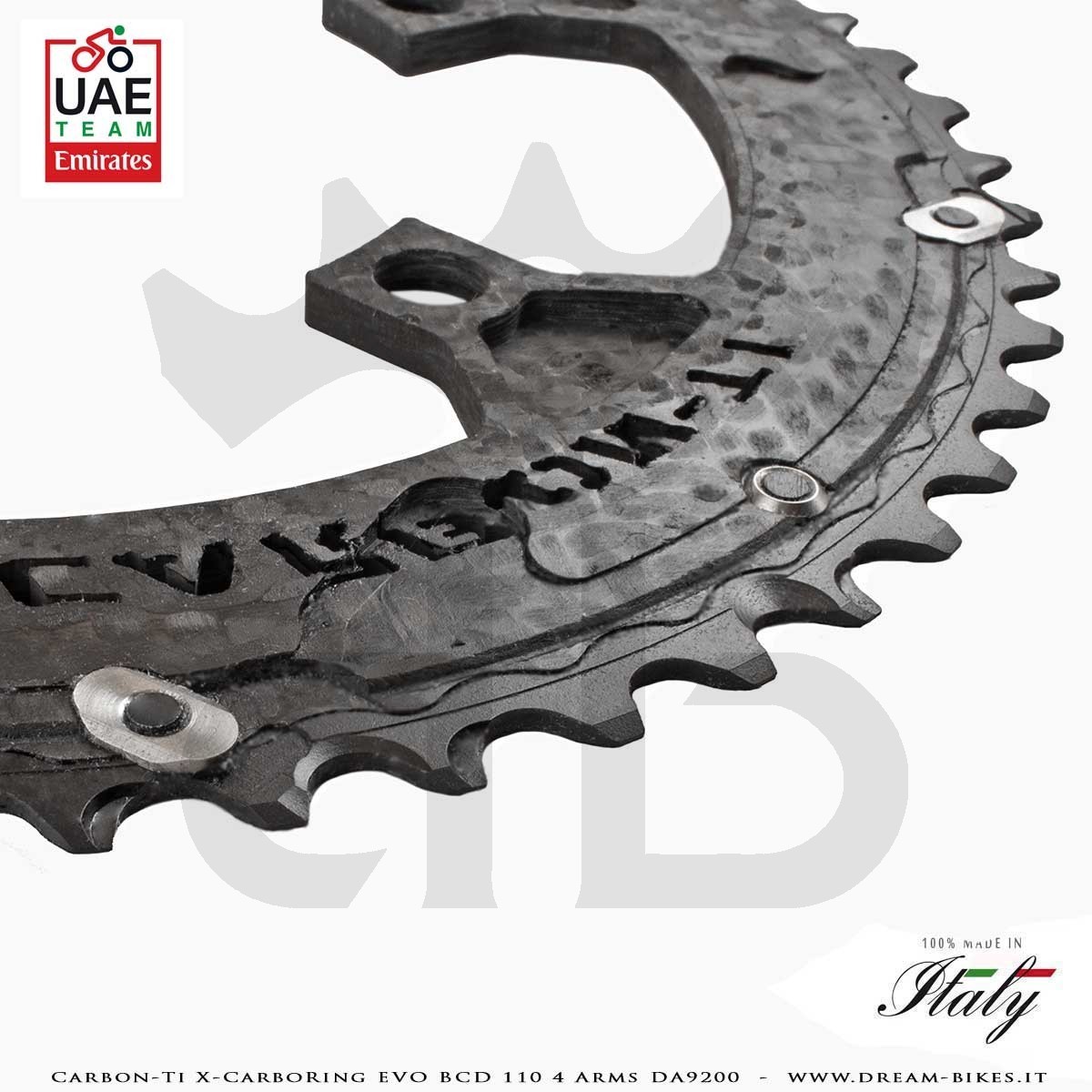 Carbon-Ti X-CarboRing EVO BCD 110 mm (4 Bracci) DA9200 Corona Ultraleggera In Alluminio/Carbonio