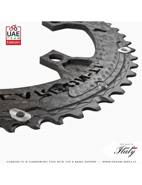 Carbon-Ti X-CarboRing EVO BCD 110 mm (4 Bracci) DA9200 Corona Ultraleggera In Alluminio/Carbonio