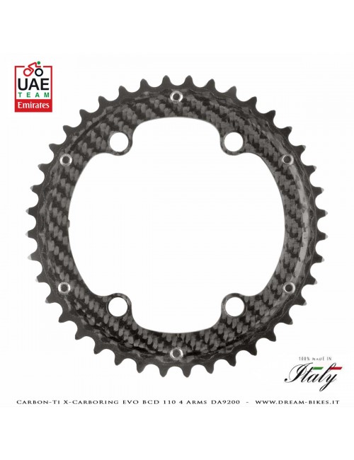 Carbon-Ti X-CarboRing EVO BCD 110 mm (4 Bracci) DA9200 Corona Ultraleggera In Alluminio/Carbonio