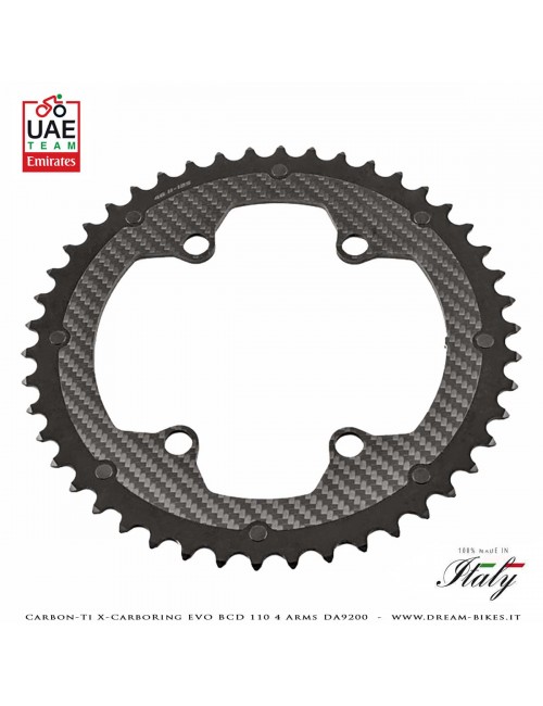 Carbon-Ti X-CarboRing EVO BCD 110 mm (4 Bracci) DA9200 Corona Ultraleggera In Alluminio/Carbonio