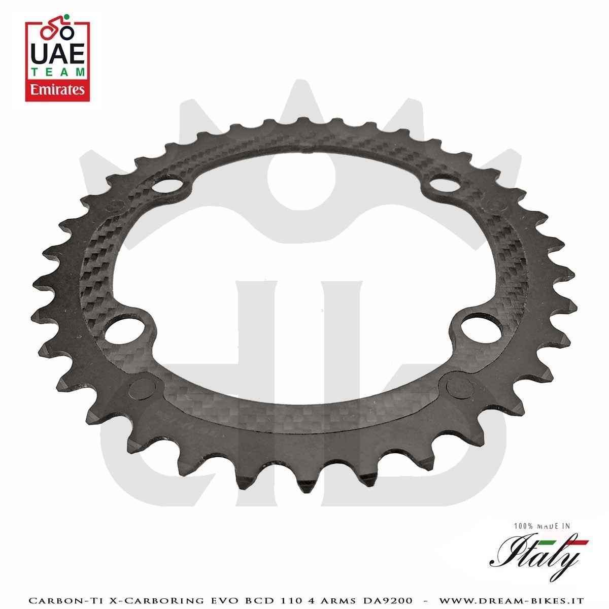 Carbon-Ti X-CarboRing EVO BCD 110 mm (4 Bracci) DA9200 Corona Ultraleggera In Alluminio/Carbonio