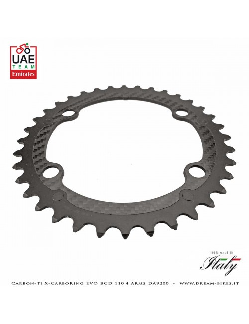 Carbon-Ti X-CarboRing EVO BCD 110 mm (4 Bracci) DA9200 Corona Ultraleggera In Alluminio/Carbonio
