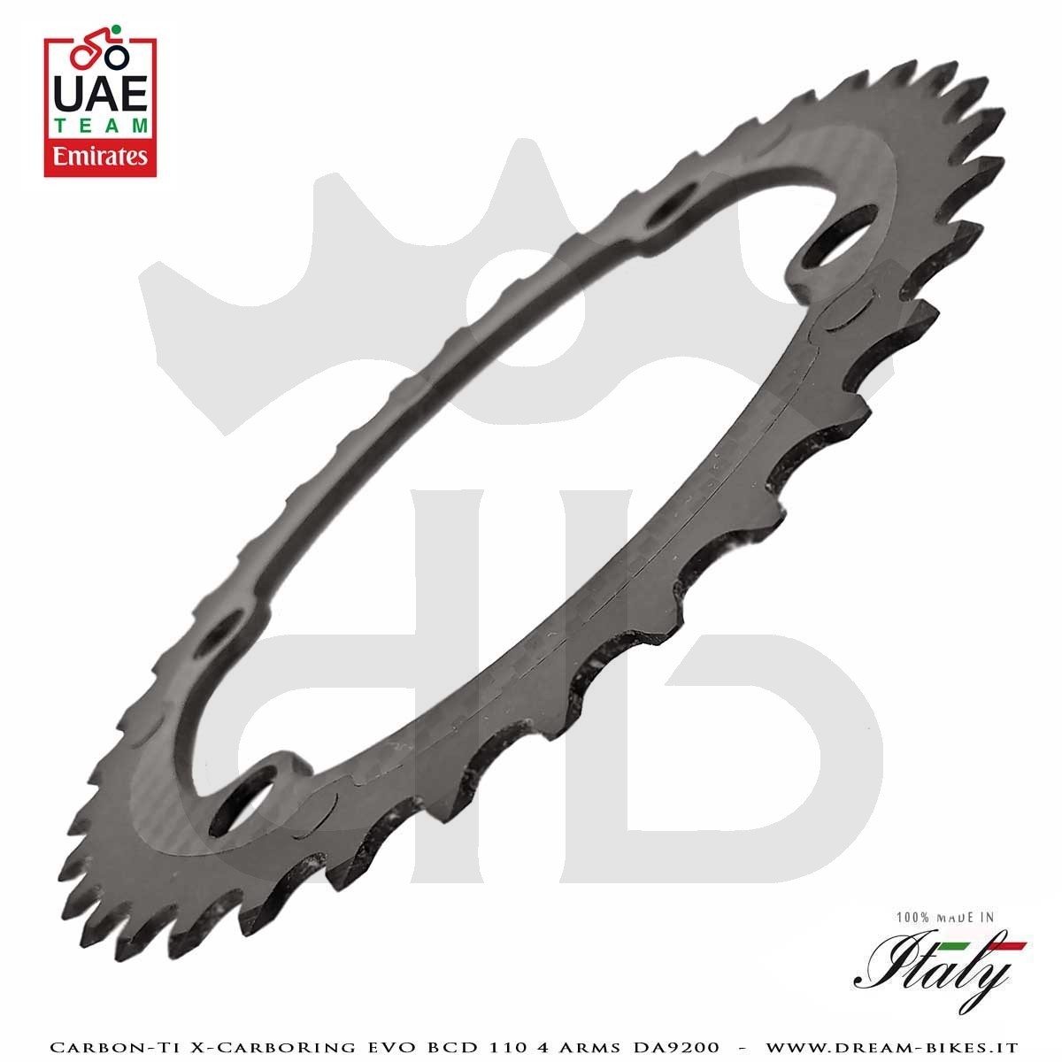 Carbon-Ti X-CarboRing EVO BCD 110 mm (4 Bracci) DA9200 Corona Ultraleggera In Alluminio/Carbonio