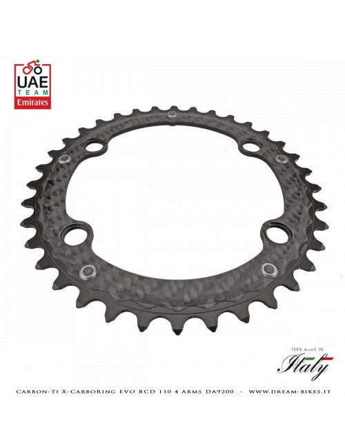 Carbon-Ti X-CarboRing EVO BCD 110 mm (4 Bracci) DA9200 Corona Ultraleggera In Alluminio/Carbonio