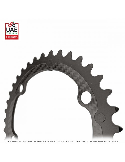 Carbon-Ti X-CarboRing EVO BCD 110 mm (4 Bracci) DA9200 Corona Ultraleggera In Alluminio/Carbonio