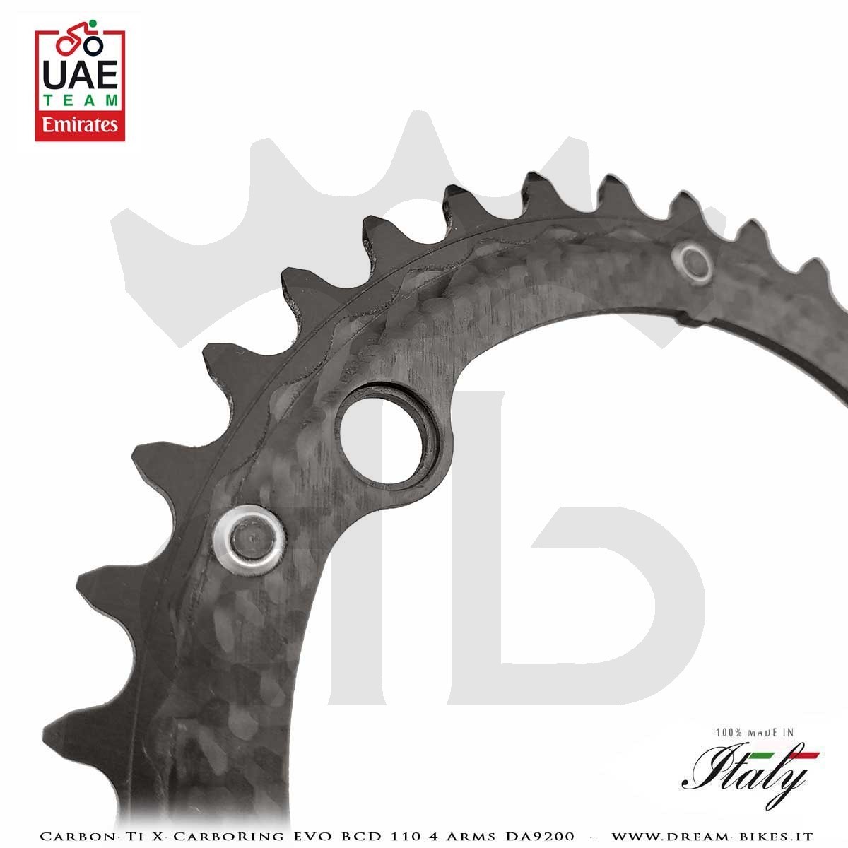 Carbon-Ti X-CarboRing EVO BCD 110 mm (4 Bracci) DA9200 Corona Ultraleggera In Alluminio/Carbonio