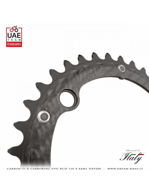 Carbon-Ti X-CarboRing EVO BCD 110 mm (4 Bracci) DA9200 Corona Ultraleggera In Alluminio/Carbonio