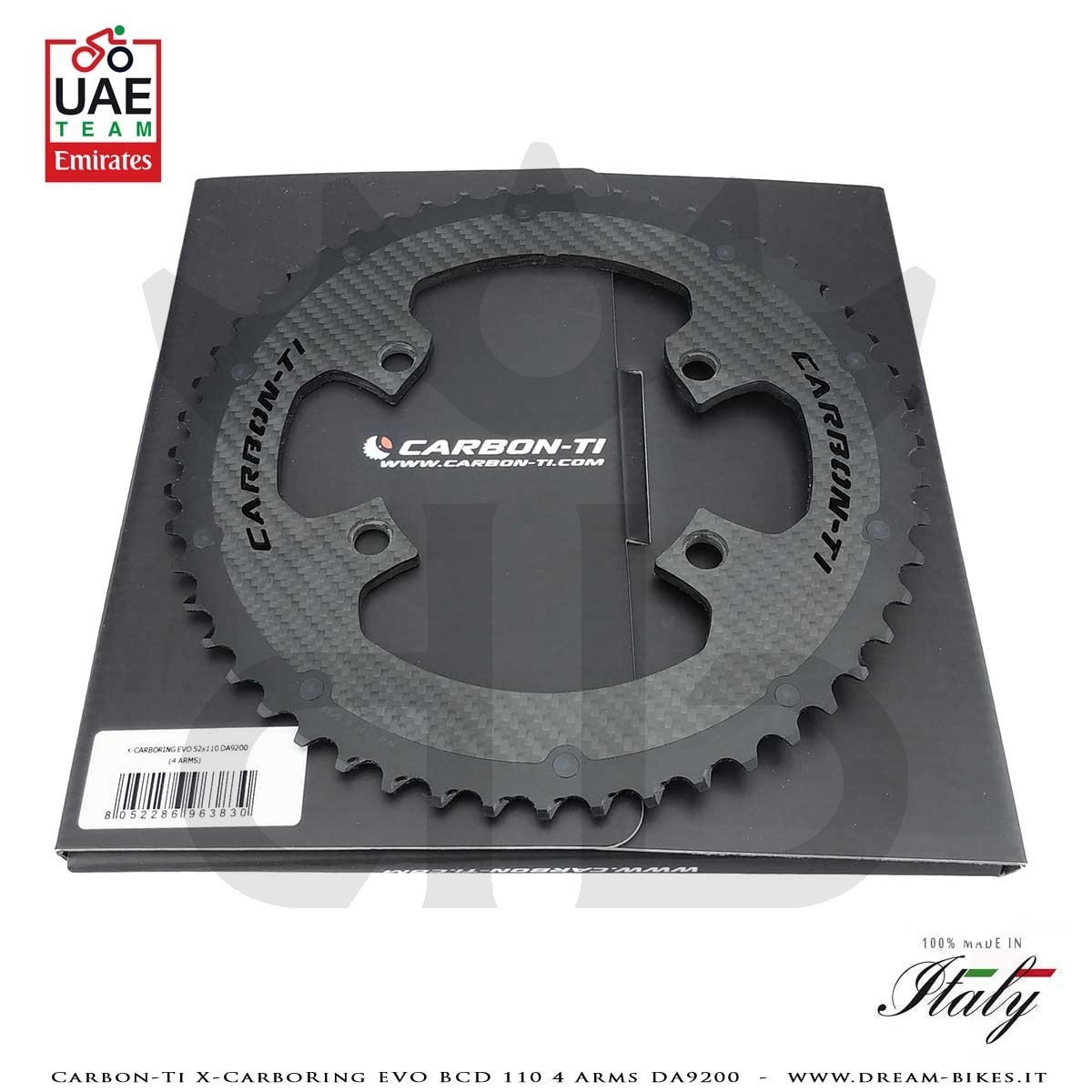 Carbon-Ti X-CarboRing EVO BCD 110 mm (4 Bracci) DA9200 Corona Ultraleggera In Alluminio/Carbonio
