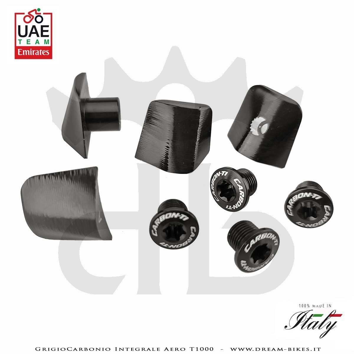 Carbon-Ti X-Fix X-Cover DA9200 Black Chainring Fixing Bolts Kit Specific For Dura-Ace 9200 12s Cranks