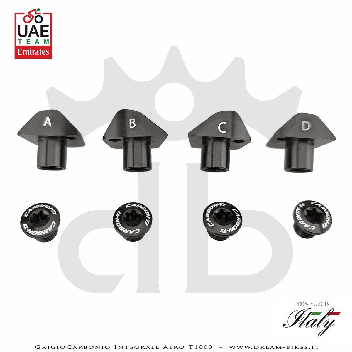 Carbon-Ti X-Fix X-Cover DA9200 Black Chainring Fixing Bolts Kit Specific For Dura-Ace 9200 12s Cranks