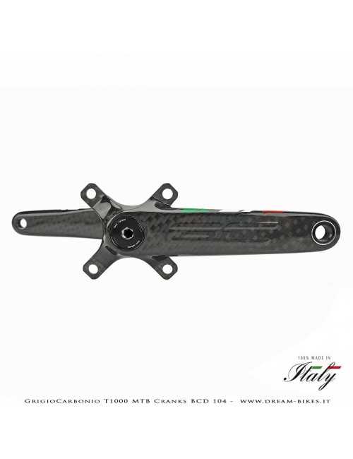 Pedivelle GrigioCarbonio MTB T1000 - BCD 104 mm - 269 gr.