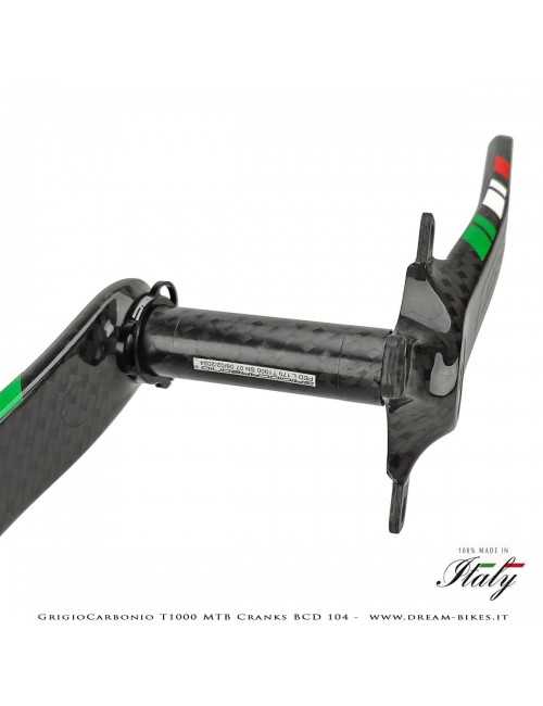 Pedivelle GrigioCarbonio MTB T1000 - BCD 104 mm - 269 gr.