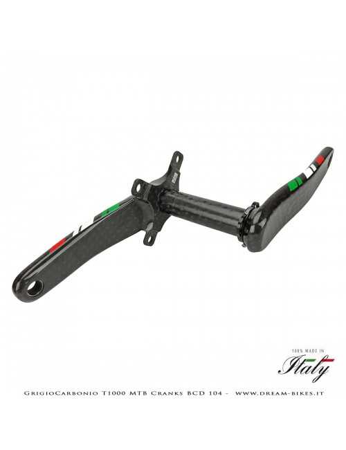 Pedivelle GrigioCarbonio MTB T1000 - BCD 104 mm - 269 gr.