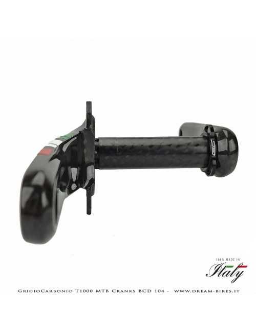 Pedivelle GrigioCarbonio MTB T1000 - BCD 104 mm - 269 gr.