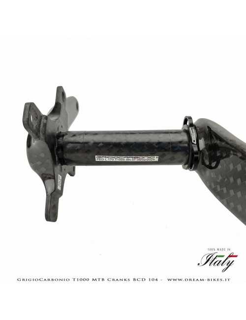 Pedivelle GrigioCarbonio MTB T1000 - BCD 104 mm - 269 gr.