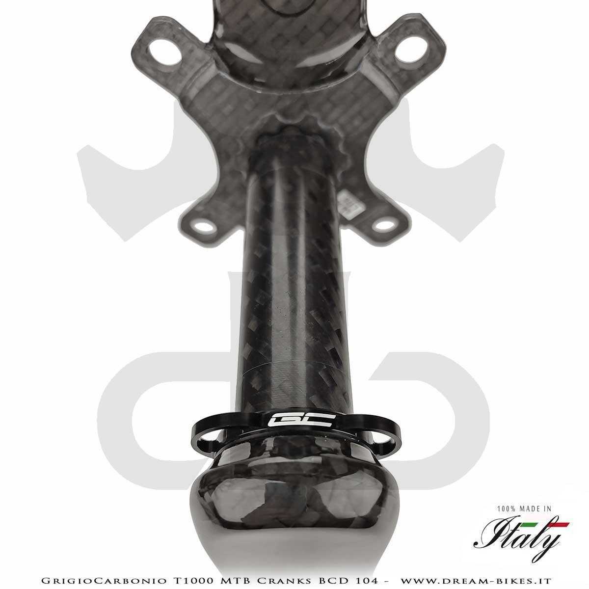 Pedivelle GrigioCarbonio MTB T1000 - BCD 104 mm - 269 gr.